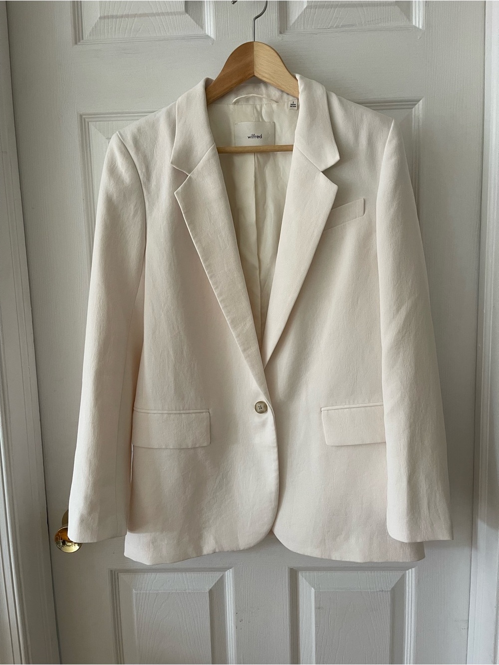 Wilfred Ivory Single-Button Notch Lapel Blazer